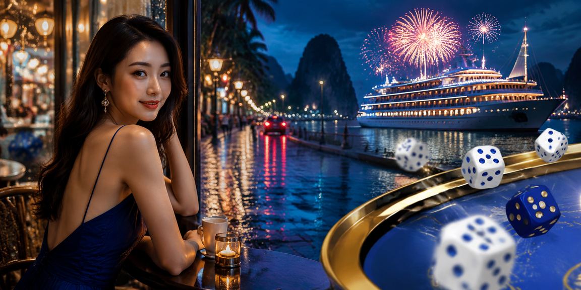 Không gian chơi game casino sôi động tại Việt Nam với ánh đèn neon rực rỡ